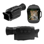 Night Vision Monocular Binoculars 4K IR Digital Telescope for Adult Hunting Camping-Black