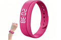 Digital Sports Watch Pedometer Vibrating Alarm Wristband - Pink