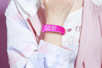 Digital Sports Watch Pedometer Vibrating Alarm Wristband - Pink