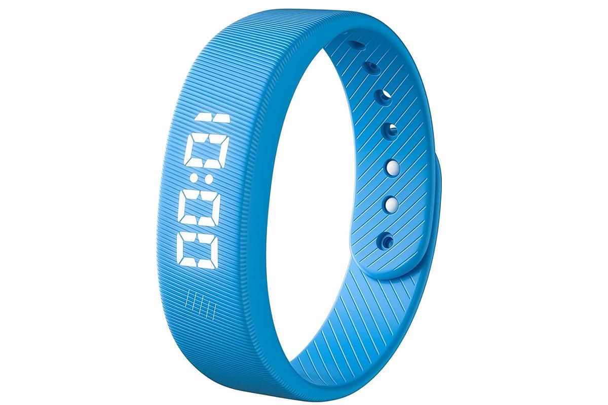 Digital Sports Watch Pedometer Vibrating Alarm Wristband - Blue