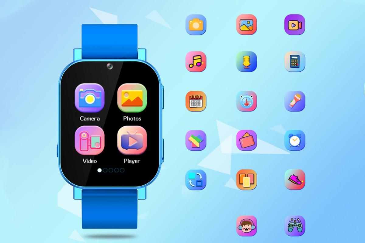 Smart Game Watch 30 Educational Games Word Learning for Boys Girls-Blue
