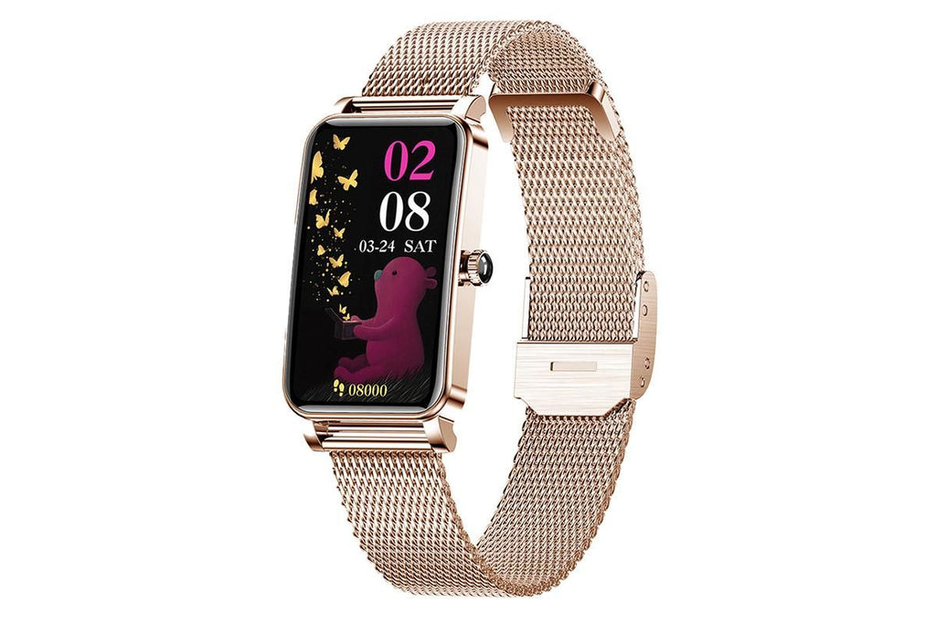 Smart Watch Women Fitness Tracker Sport Bracelet for Android iOS Phones-Gold