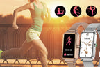 Smart Watch Women Fitness Tracker Sport Bracelet for Android iOS Phones-Silver