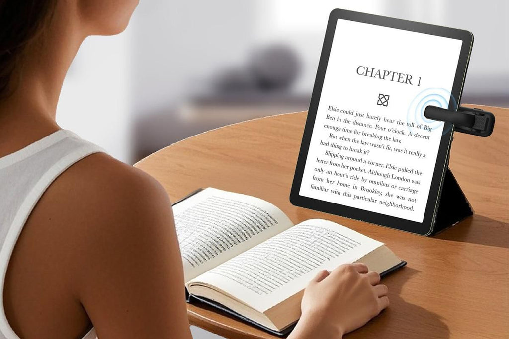 Portable Hands-Free Kindle Page Turner Remote Control - White