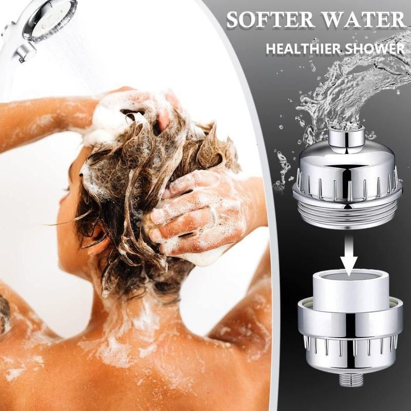 6 Pack 20 Stage Shower Filter Cartridges for Hard Water High Flow Refill