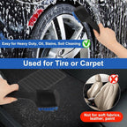 Car Cleaning Brush Set 3pc Soft Stiff Detail Brushes for Tyres Carpet Wheels