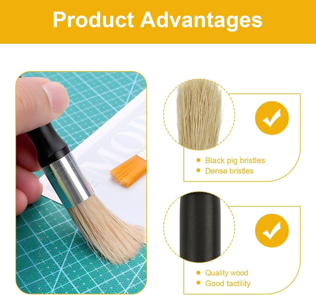 Coffee Cleaning Brush Wooden Handle Espresso Machine Grinder Brush Black