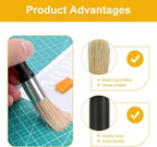 Coffee Cleaning Brush Wooden Handle Espresso Machine Grinder Brush Black