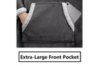 Sleeved Blanket Hoodie Flannel Sherpa TV Blanket Navy Blue