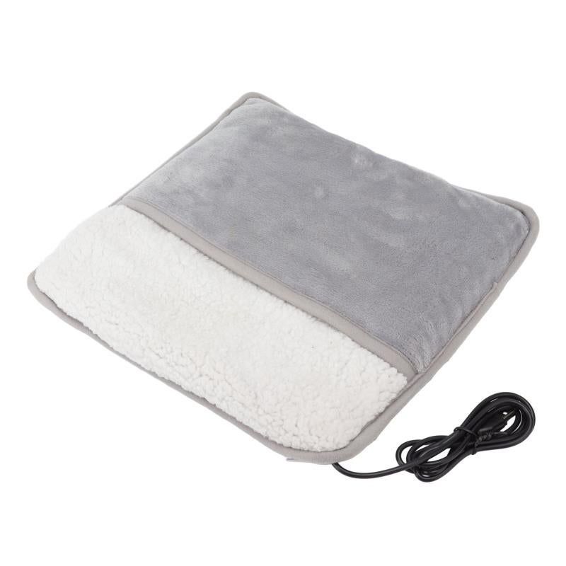 USB Electric Foot Warmer 5V Fast Heating Removable Washable Soft Foot Cover for Winter