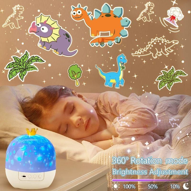 Rotating Star Projection Night Light 21 Films Bedroom Plug In Decorative Atmosphere Lamp