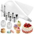12 Piece Seamless Piping Nozzle Set, Stainless Steel Icing Tips for Cake Decorating Baking