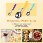 4 oz cream scoop with trigger cake batter measuring spoon Yellow
