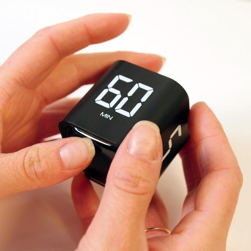Bucket timer, rotating timer, 5/10/30/60 minutes and custom countdown(black)