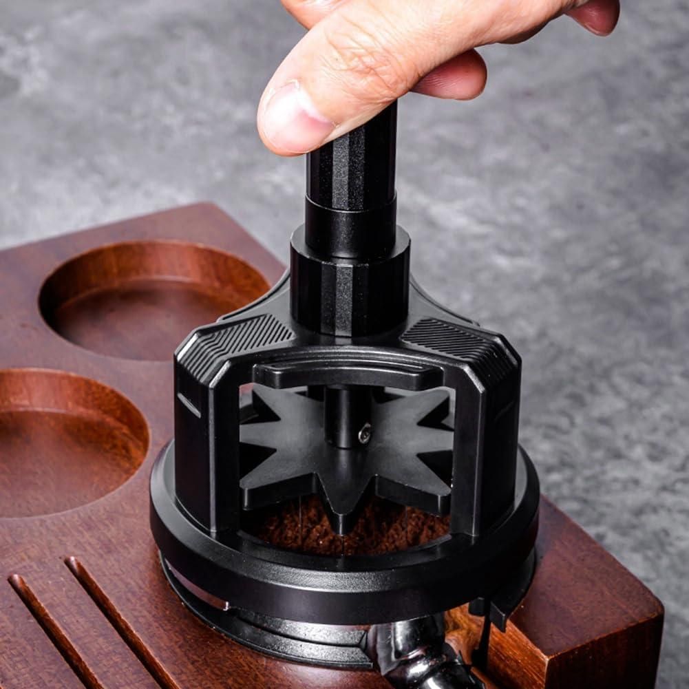 Coffee Stirrer 51mm Adjustable Depth Needle Distributor Stainless Steel Black