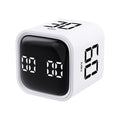 Cube Timer F4 Gravity Flip Rechargeable Countdown Clock LED Display White