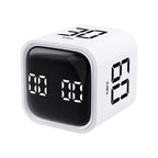 Cube Timer F4 Gravity Flip Rechargeable Countdown Clock LED Display White