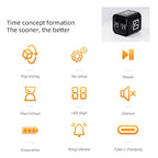 Cube Timer F4 Gravity Flip Rechargeable Countdown Clock LED Display White