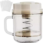 Greek Yogurt Maker Press with Reusable Filter Bag, Lid & Handle,White