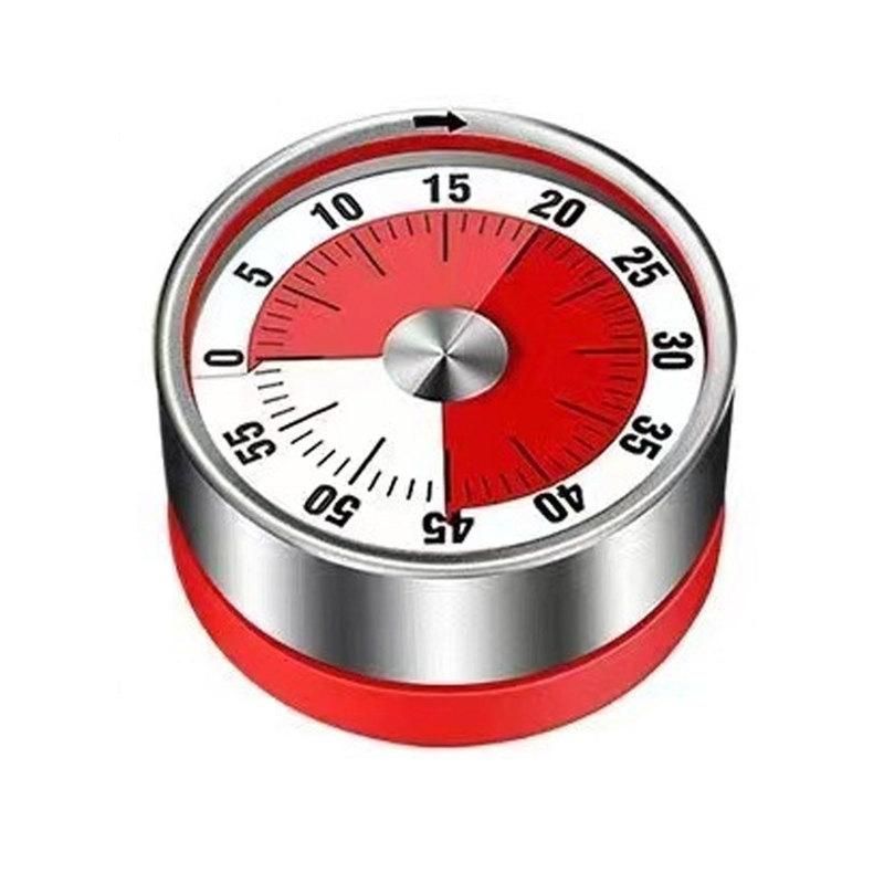Stainless steel mechanical timer kitchen countdown timer portable mechanical timer red