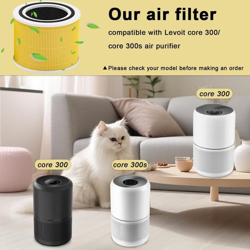 Air Purifier Filter 2 Pack H13 HEPA Compatible with Core 300/300S Yellow