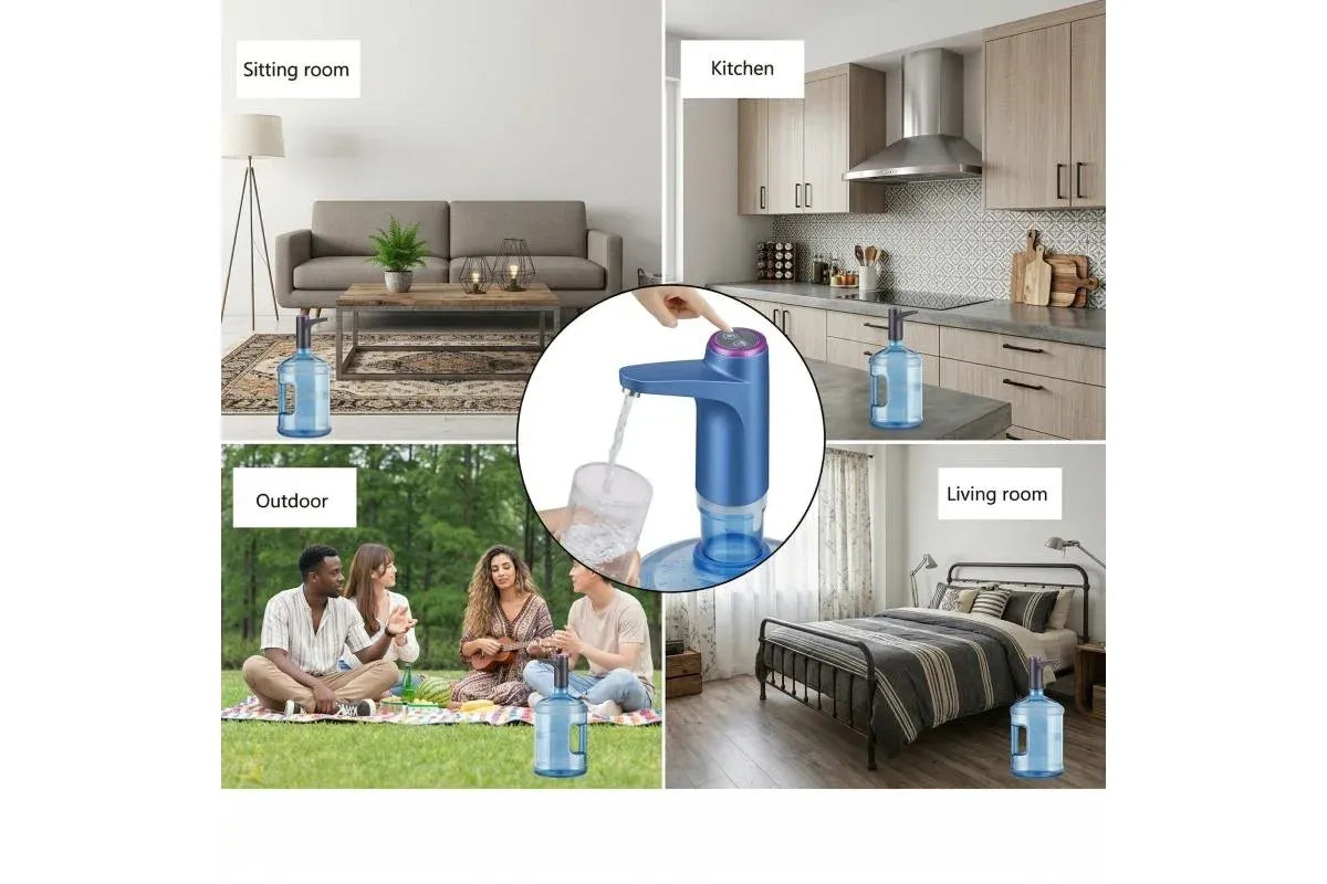 Rechargeable Portable Water Dispenser for 2–5 Gallon Bottles, BPA-, Ideal for Home RV Camping