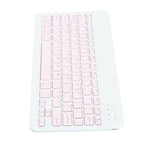 10 Inch Bluetooth Keyboard and Mouse Combo, Ultra Thin Quiet USB Charging DPI Adjustable(Pink)