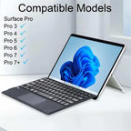Bluetooth Tablet Keyboard with Touchpad for Surface Pro 5 Pro 6 Pro 7 Pro 7 Plus 12.3 Inch Dark Gray