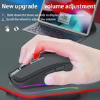 2.4G+BT5.1 Dual-mode Wireless Gaming M,Ergonomic Design 4-gear Adjustable DPI(Black)