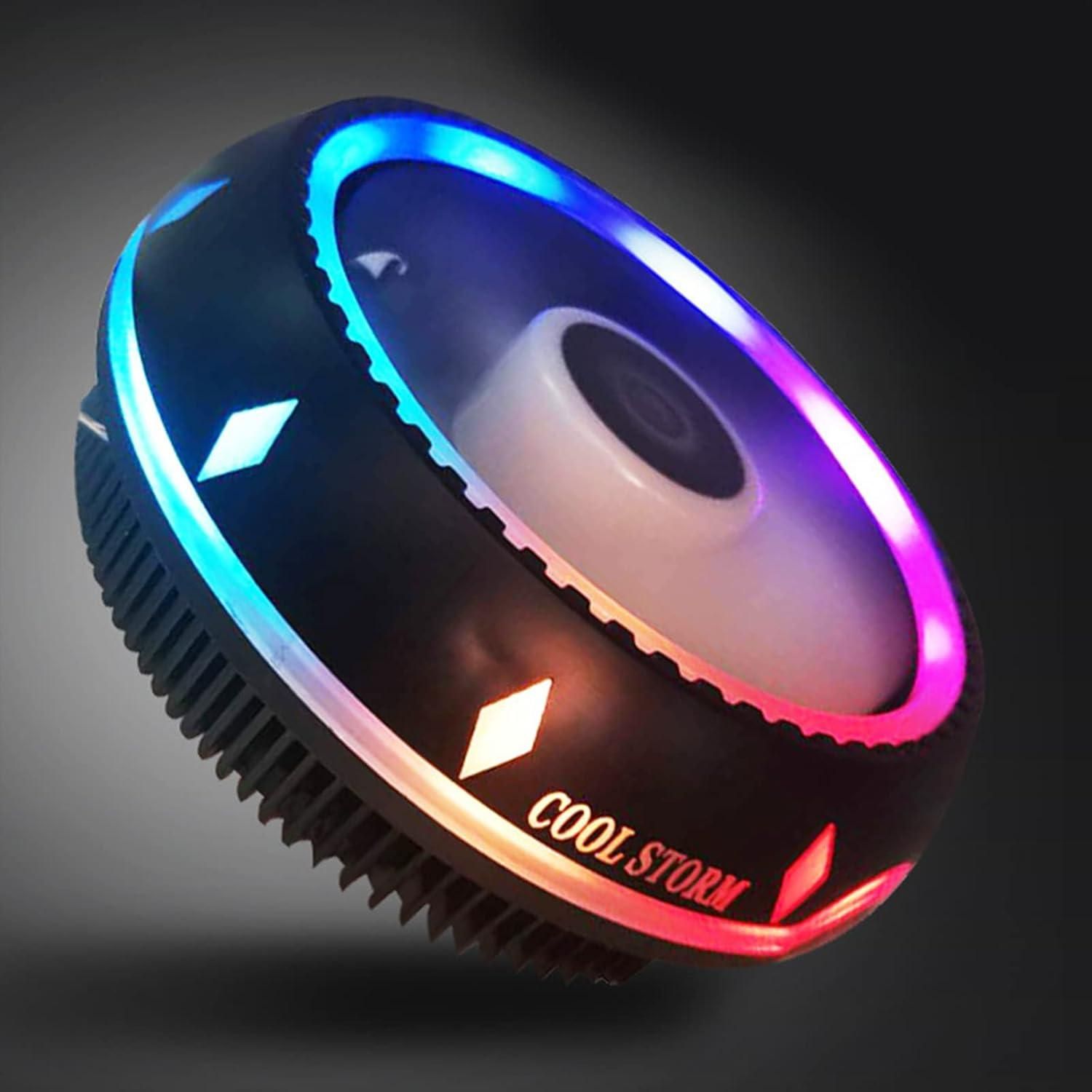 CPU Cooler RGB Silent Fan Aluminium Heatsink for LGA 775 1155 1366