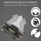 H7 Foldable Bluetooth Stereo Headphones Subwoofer Support TF Card Type-C Charging Wireless Earphones - Light Gray