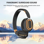 H7 Foldable Bluetooth Stereo Headphones Subwoofer Support TF Card Type-C Charging Wireless Earphones - Space Gray