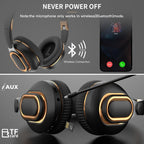H7 Foldable Bluetooth Stereo Headphones Subwoofer Support TF Card Type-C Charging Wireless Earphones - Space Gray