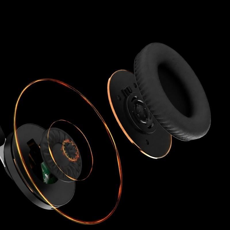 H7 Foldable Bluetooth Stereo Headphones Subwoofer Support TF Card Type-C Charging Wireless Earphones - Brownish-Green