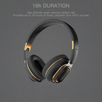 H7 Foldable Bluetooth Stereo Headphones Subwoofer Support TF Card Type-C Charging Wireless Earphones - Brownish-Green