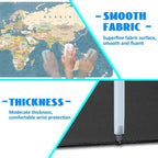 Large 80x30x0.2cm World Map Desk Mat, Non Slip Stitched Edge Keyboard Mouse Pad for Off Home