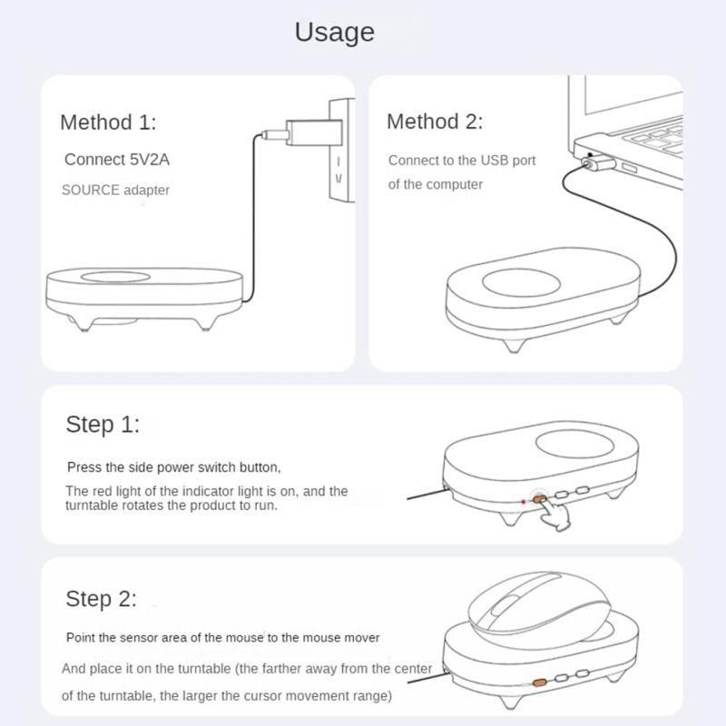 Mouse mover automatic anti-sleep computer -up motion simulator