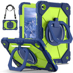 Tablet Protective Case Rotating Shockproof Silicone Cover for Galaxy Tab A9 8.7Inch Red Black