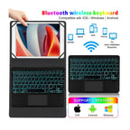 Tablet Keyboard Case Universal Bluetooth Backlit Touch Keyboard for 9-11 Inch Tablets