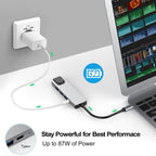 USB C Hub 5 in 1 Type C Docking Station 4K HDMI USB 3.0 RJ45 PD Adapter