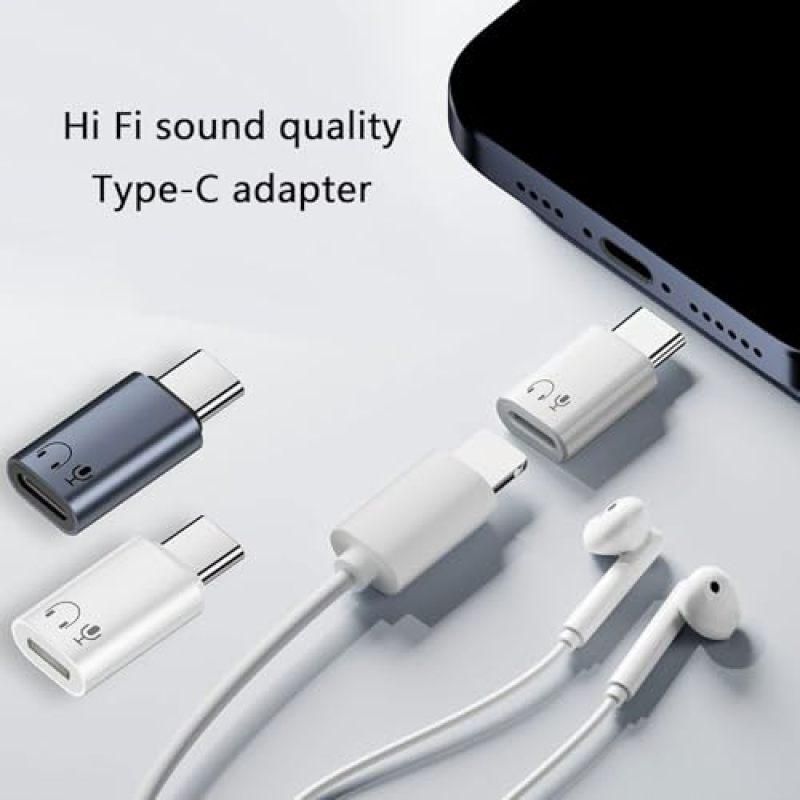 USB-C to Lightning Female Audio Adapter Music Call Wire Control Charging Function Disabled