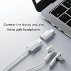 USB-C to Lightning Female Audio Adapter Music Call Wire Control Charging Function Disabled