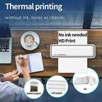 X9 A4 Inkless Thermal Printer USB + Bluetooth Portable Printer Gray