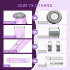 2-in-1 Electric Women's Shaver for Private Care, Bikini Trimmer, Painless & Wet/Dry, Rechargeable - Purple