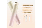 Ladies Dual Head Electric Shaver Full Body Hair Remover for Underarm Legs Purple