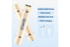 Ladies Dual Head Electric Shaver Full Body Hair Remover for Underarm Legs Purple
