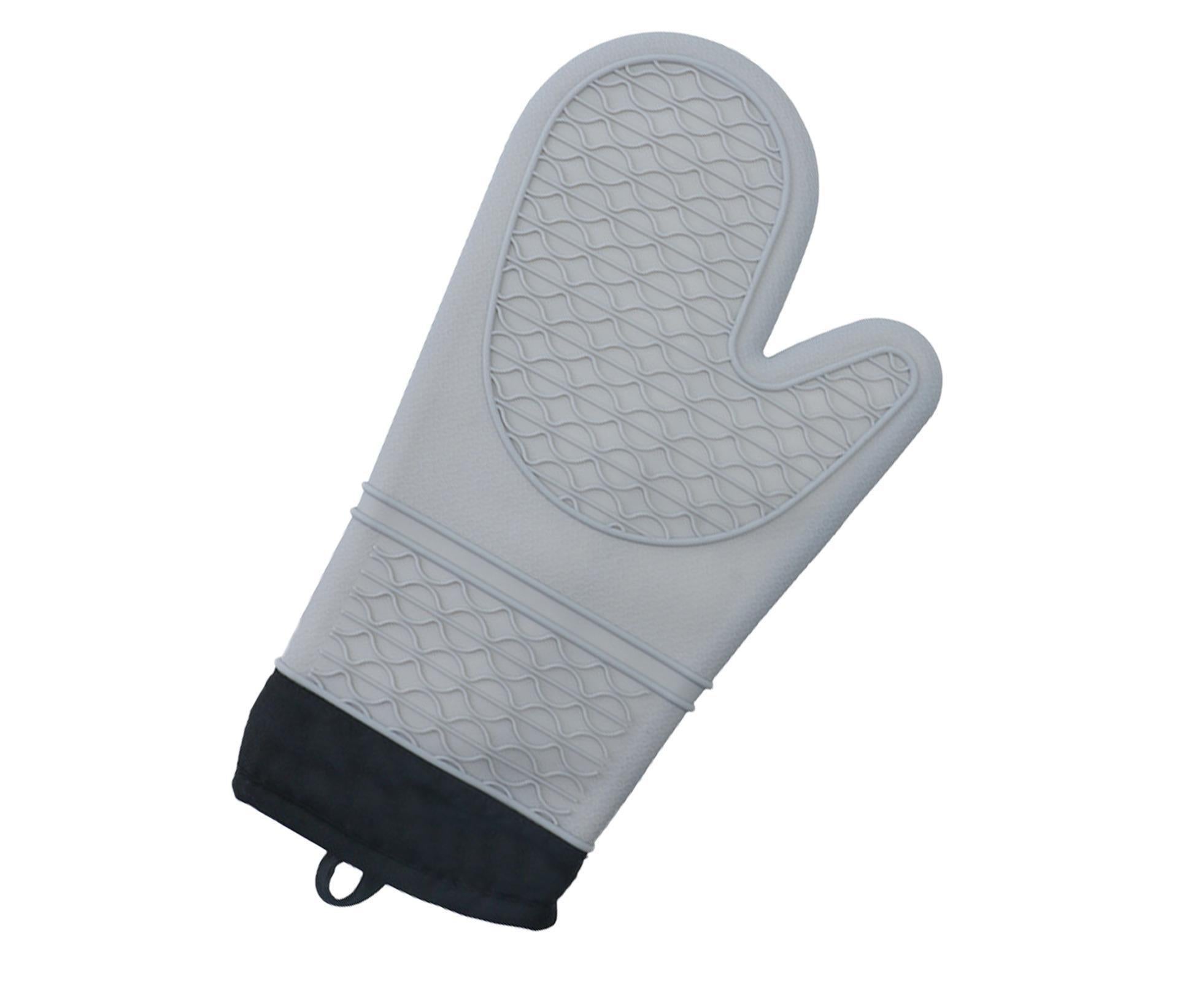 1Pc Oven Mitt Silicone Extra Length - Gray