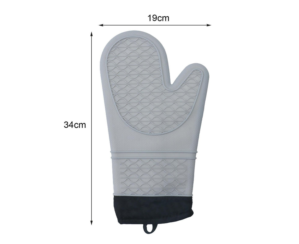 1Pc Oven Mitt Silicone Extra Length - Gray