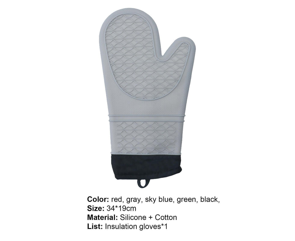 1Pc Oven Mitt Silicone Extra Length - Gray