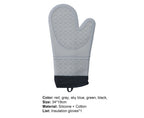 1Pc Oven Mitt Silicone Extra Length - Gray